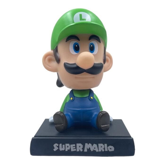 Super Mario Luigi Bobblehead with Mobile Holder - Image 1