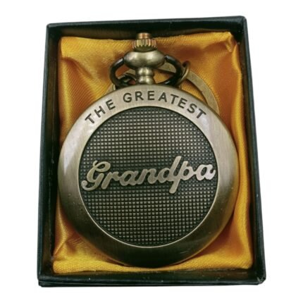 The Greatest Grandpa Pocket Watch Metallic Keychain