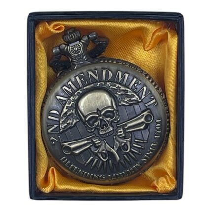 Skull Pocket Watch Metallic Keychain Style4