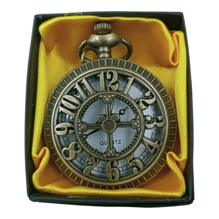 Numeric Design Pocket Watch Metallic Keychain Style1 - Image 1