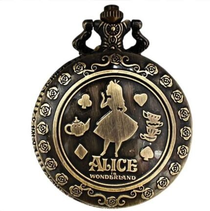 Alice Pocket Watch Metallic Keychain
