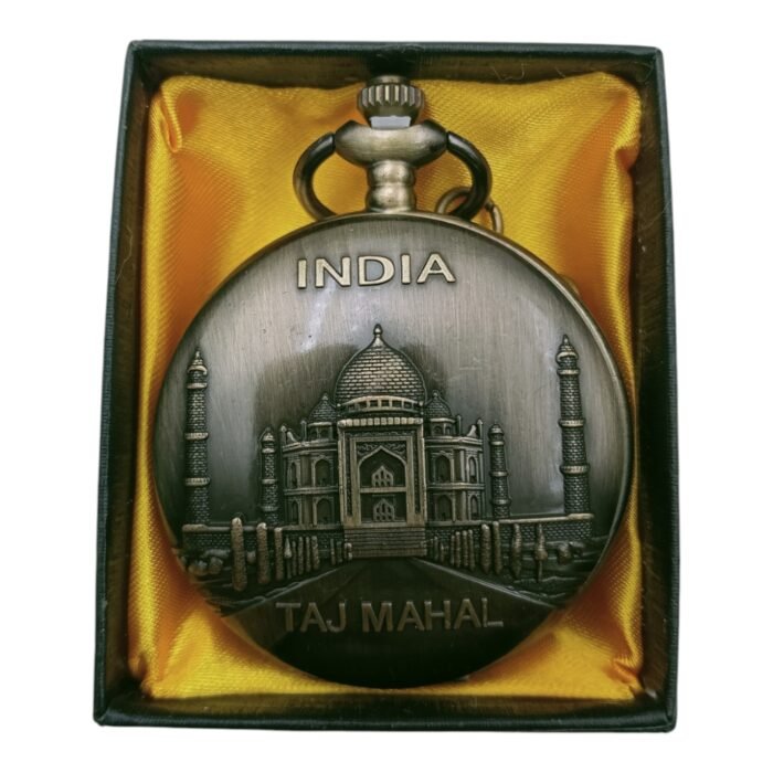 Taj Mahal Pocket Watch Metallic Keychain - Image 1