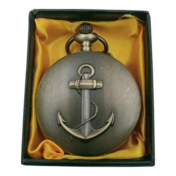 Anchor Pocket Watch Metallic Keychain - Image 1
