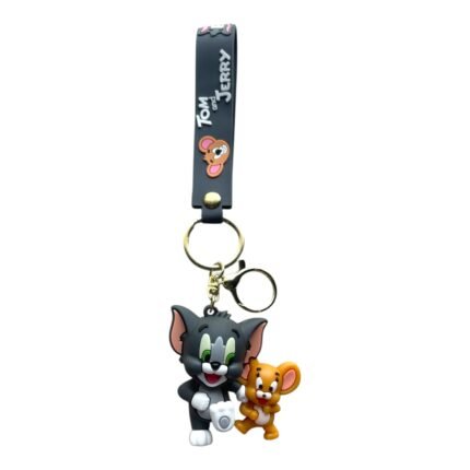 Tom & Jerry Cartoon 3D Tom and Jerry Keychain – Anime Accessory for Bags, Keys, Backpacks (Style1)