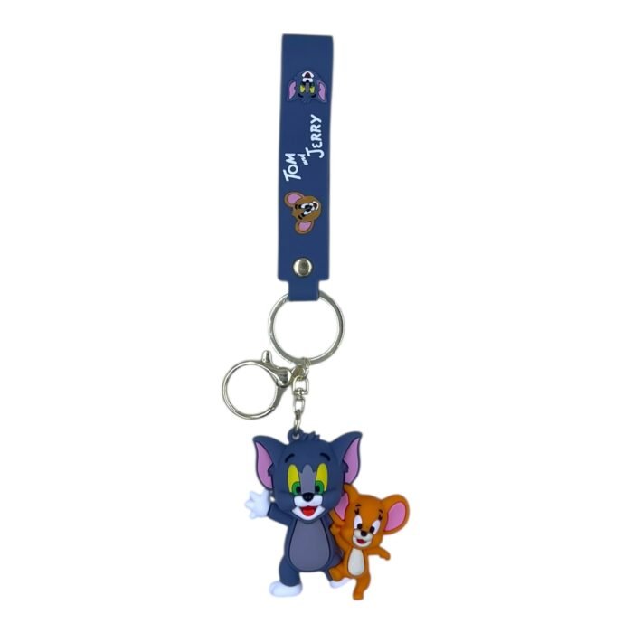 Tom & Jerry Cartoon 3D Tom and Jerry Keychain – Anime Accessory for Bags, Keys, Backpacks (Style2) - Image 1