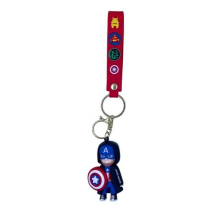 Avengers Captain America 3D Keychain – Anime Accessory for Bags, Keys, Backpacks