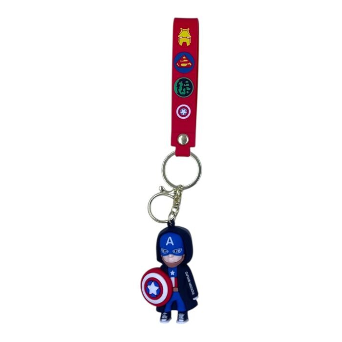 Avengers Captain America 3D Keychain – Anime Accessory for Bags, Keys, Backpacks - Image 1