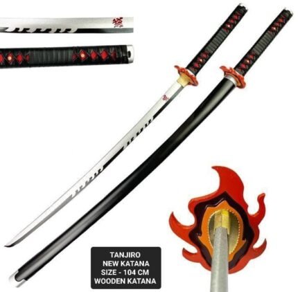 Demon Slayer Anime Tanjiro 104 cm Wooden Katana Sword