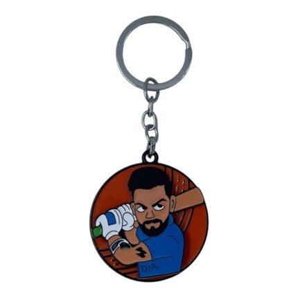 Virat Kohli Spinning Metallic Keychain (Design 2)