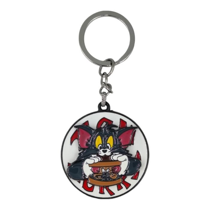 Tom & Jerry Spinning Metallic Keychain (Design 2) - Image 1