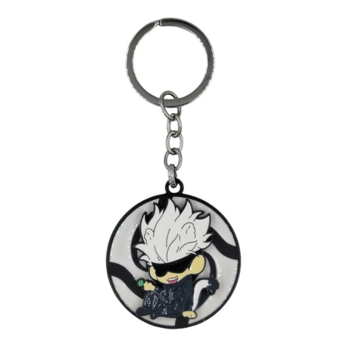 Jujutsu Kaisen Gojo Satoru Anime Spinning Metallic Keychain (Design 2) - Image 1