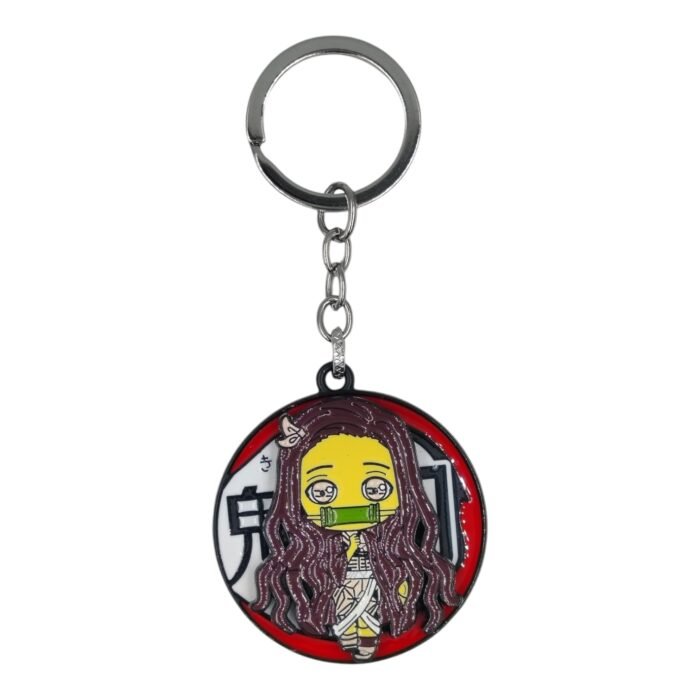 Demon Slayer Nezuko Spinning Metallic Keychain - Image 1