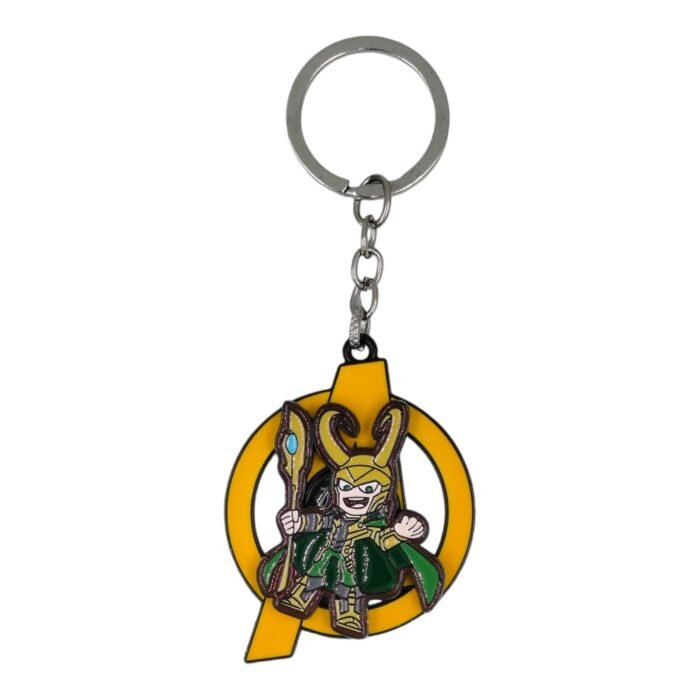Loki Spinning Metallic Keychain - Image 1