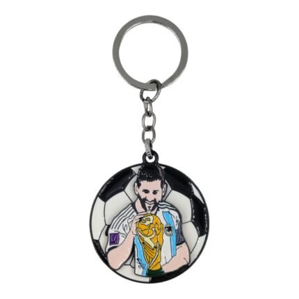 Messi Spinning Metallic Keychain (Design 1)