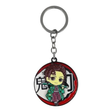 Demon Slayer Tanjiro Spinning Metallic Keychain (Design 2)