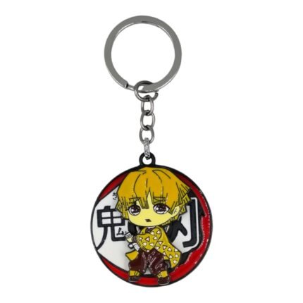 Demon Slayer Zenitsu Spinning Metallic Keychain