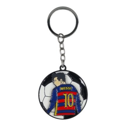 Messi Spinning Metallic Keychain (Design 3)