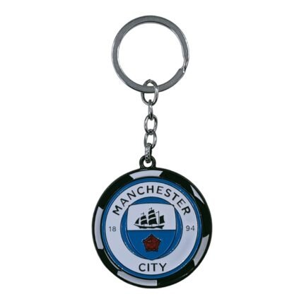 Football Team Spinning Metallic Keychain (Design 1)