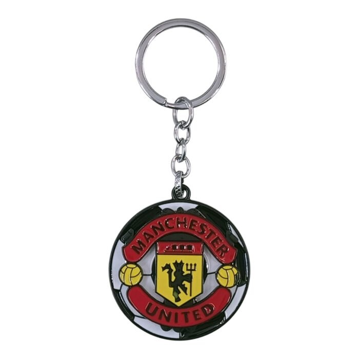 Football Team Spinning Metallic Keychain (Design 3) - Image 1