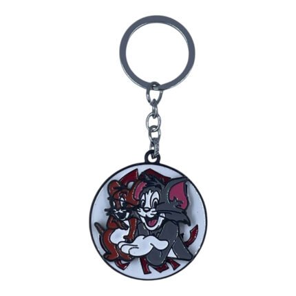 Tom & Jerry Spinning Metallic Keychain (Design 5)