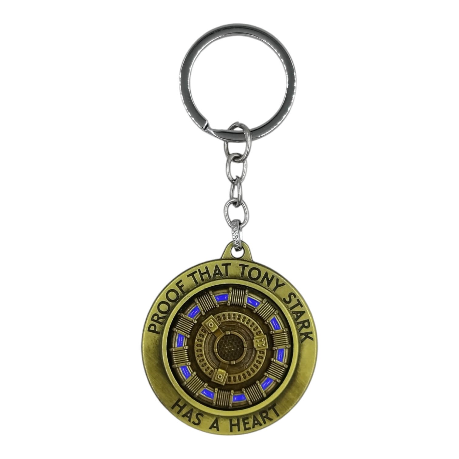 SK-41 Ironman Shield Spinning Metallic Keychain (Golden) - Image 1