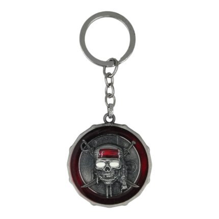Pirates of the Caribbean Spinning Metallic Keychain (Grey)