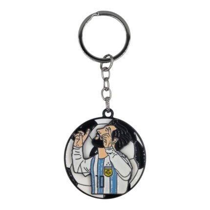 Messi Spinning Metallic Keychain (Design 2)
