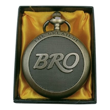 The Greatest Bro Pocket Watch Metallic Keychain