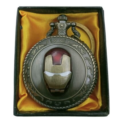 Ironman Colored Pocket Watch Metallic Keychain