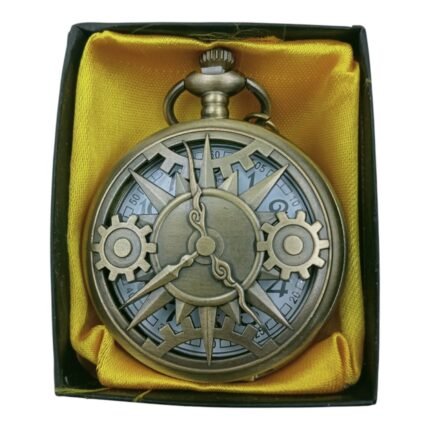 Gear Pocket Watch Metallic Keychain Style2