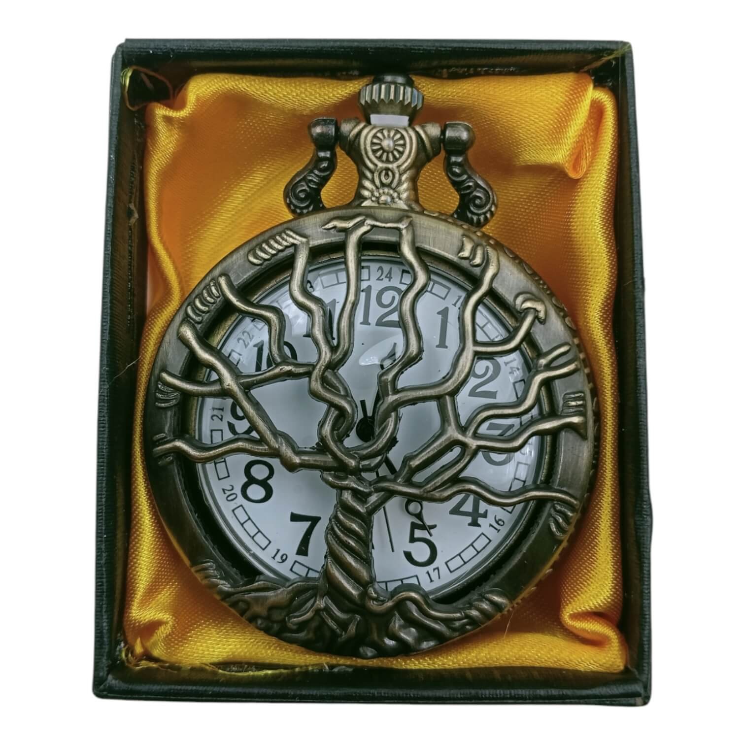 PW-49 Tree Pocket Watch Metallic Keychain - Image 1