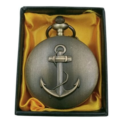 Anchor Pocket Watch Metallic Keychain