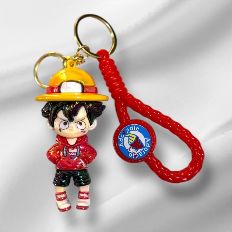 Luffy Keychain | One Piece Keychain | Anime 3D Keychain | PVC Anime Keychain | Shinning Keychain | Cartoon Keychain | Anime Accessories | Luffy Merchandise | Premium Keychain | thewholesalestreet