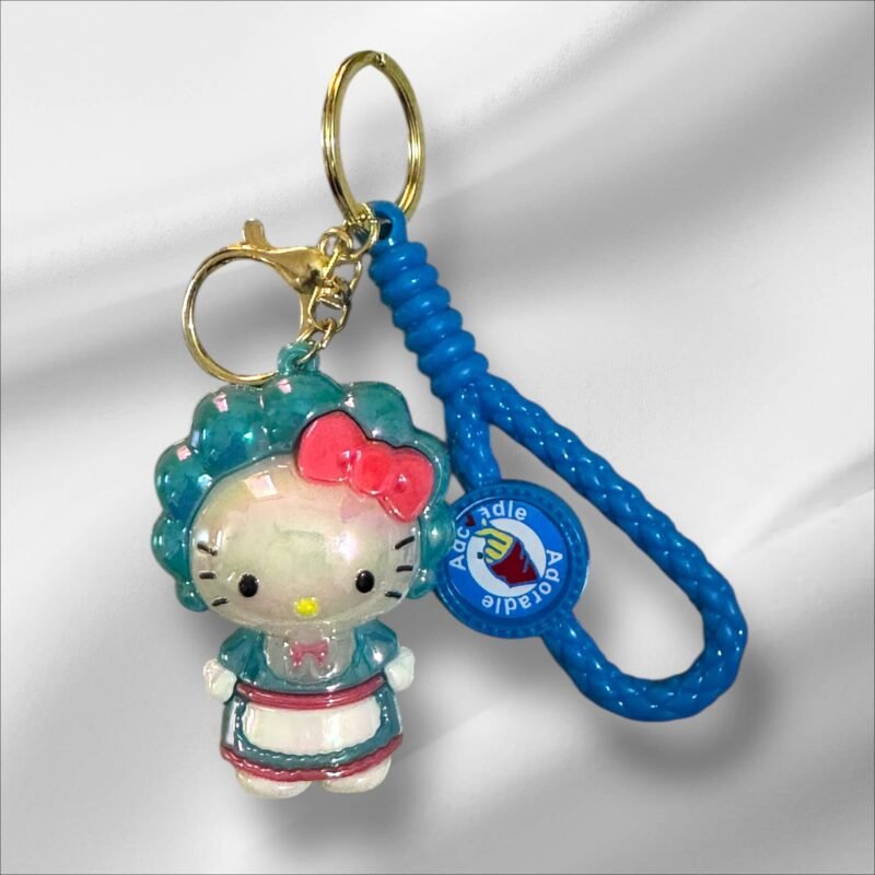 Hello Kitty Keychain | 3D Cartoon Keychain | PVC Keychain | blue Bow Keychain | Premium Keychain | Shinning Keychain | Kids Keychain | Cute Keychain | Bag Charm | Gift Keychain