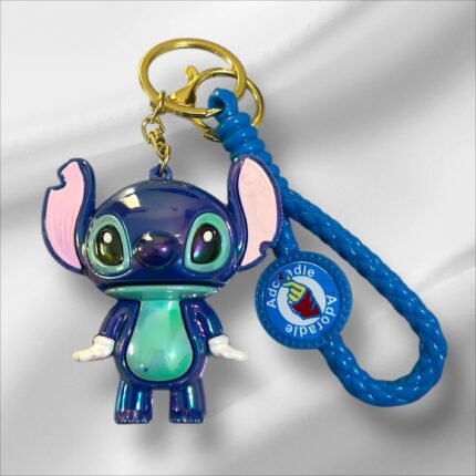 Stitch Keychain | Blue Stitch Keychain | 3D Cartoon Keychain | PVC Keychain | Shinning Keychain | Cute Anime Keychain | Premium Keychain | Bag Charm | Kids Keychain | Gift Keychain