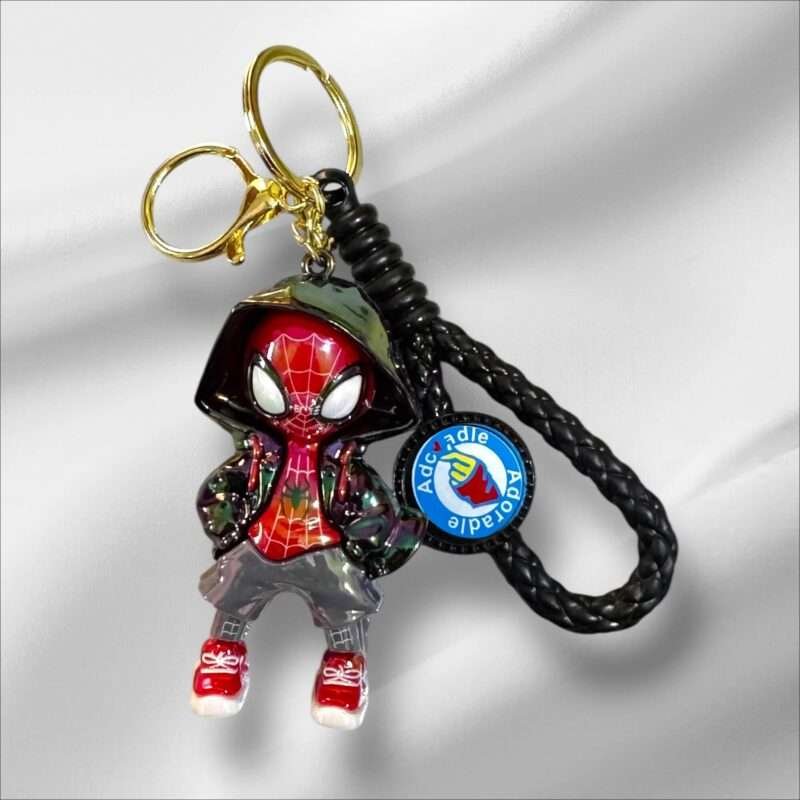 Spiderman Keychain | 3D Spiderman Keychain | Black Spiderman Keychain | PVC Keychain | Superhero Keychain | Anime Keychain | Premium Keychain | Bag Accessories | Key Ring | thewholesalestreet