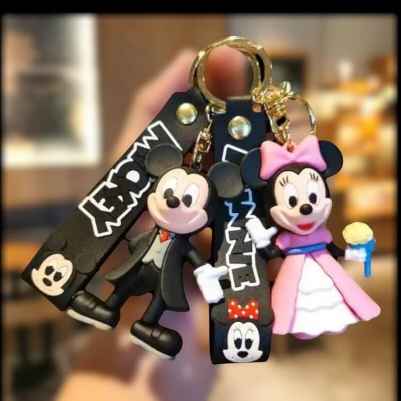 Mickey Mouse Keychain | Disney Keychain | 3D Rubber Keychain | Cartoon Keychain | Kids Keychain | Bag Charm | Key Holder | Disney Gift | Rubber Keyring | Wholesale Keychain