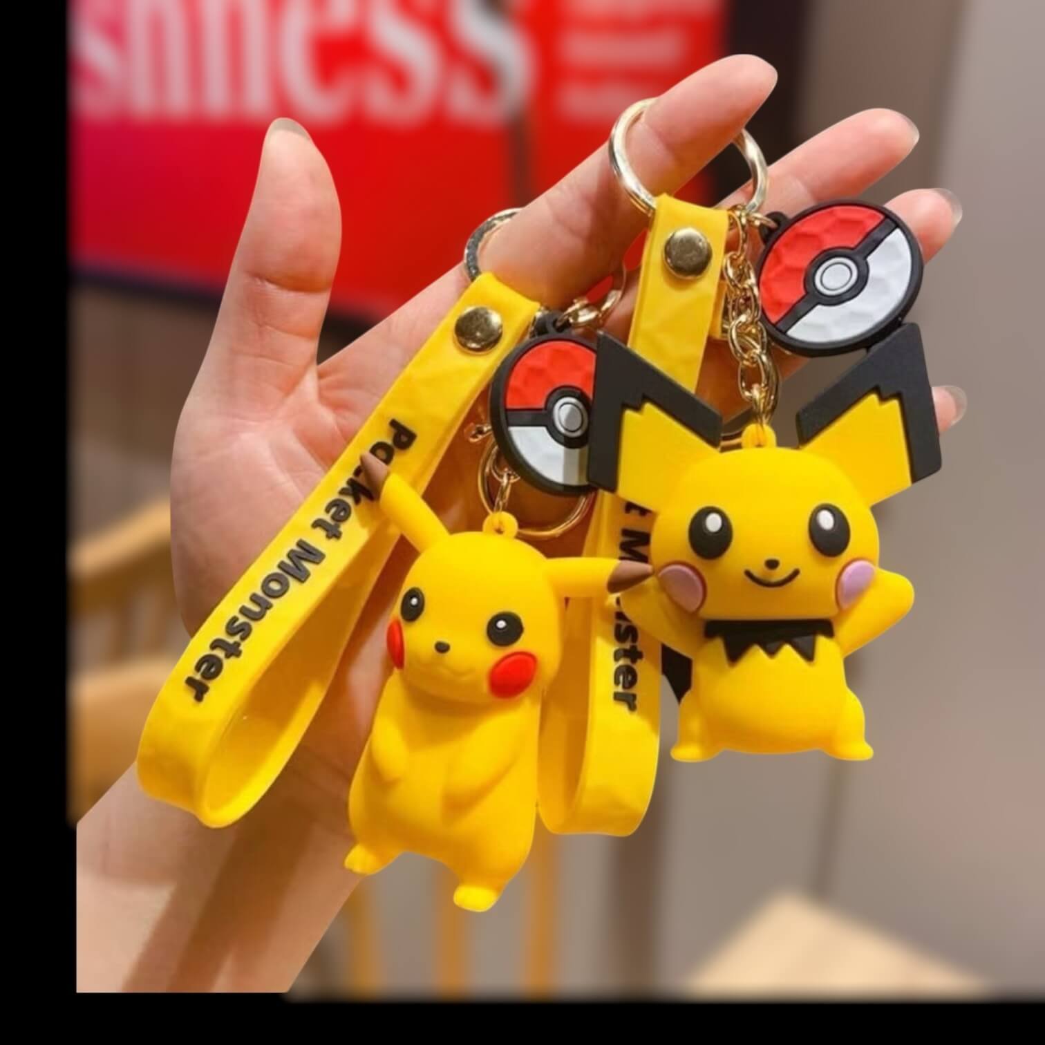 Pikachu Keychain | Pokemon Keychain | 3D Rubber Keychain | Anime Keychain | Cartoon Pikachu Keychain | Pokemon Keychain | 3D Rubber Keychain | Anime Keychain | Cartoon Keyring | Kids Keychain | Bag Charm | Gift Item | Cute Keychain | Fan Merchandise