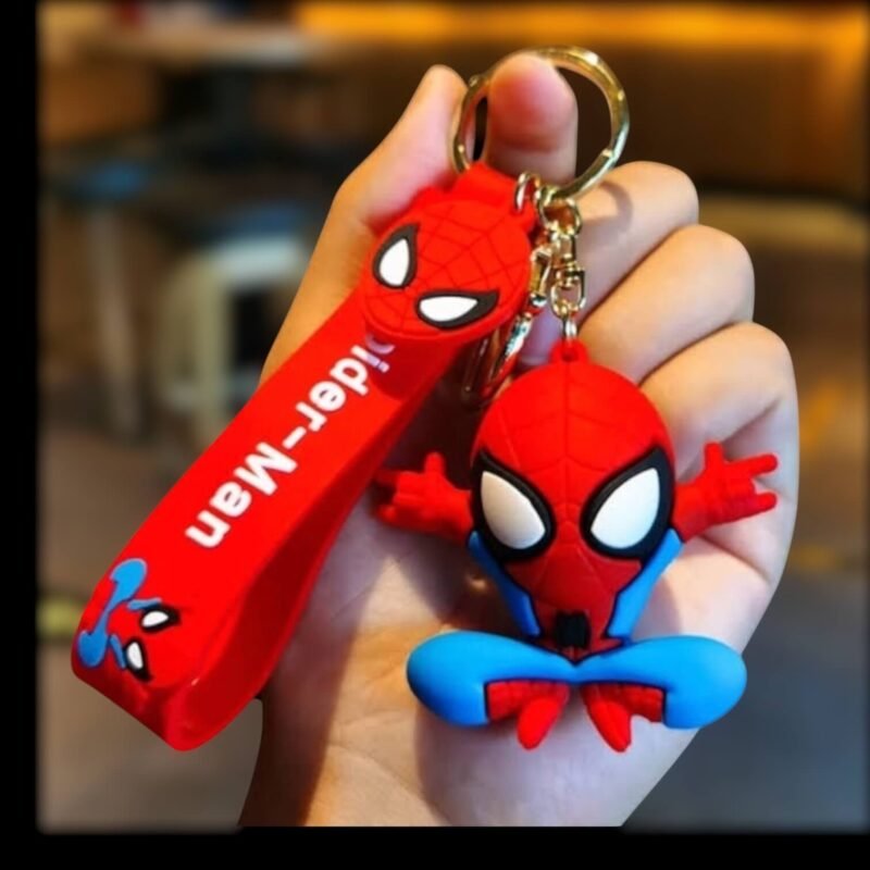 Spiderman Keychain|3D Rubber Keychain| Red Spiderman Keychain| Marvel Keychain| Superhero Keychain| Kids Keychain| Bag Charm| PVC Keychain| Cartoon Keychain| thewholesalestreet