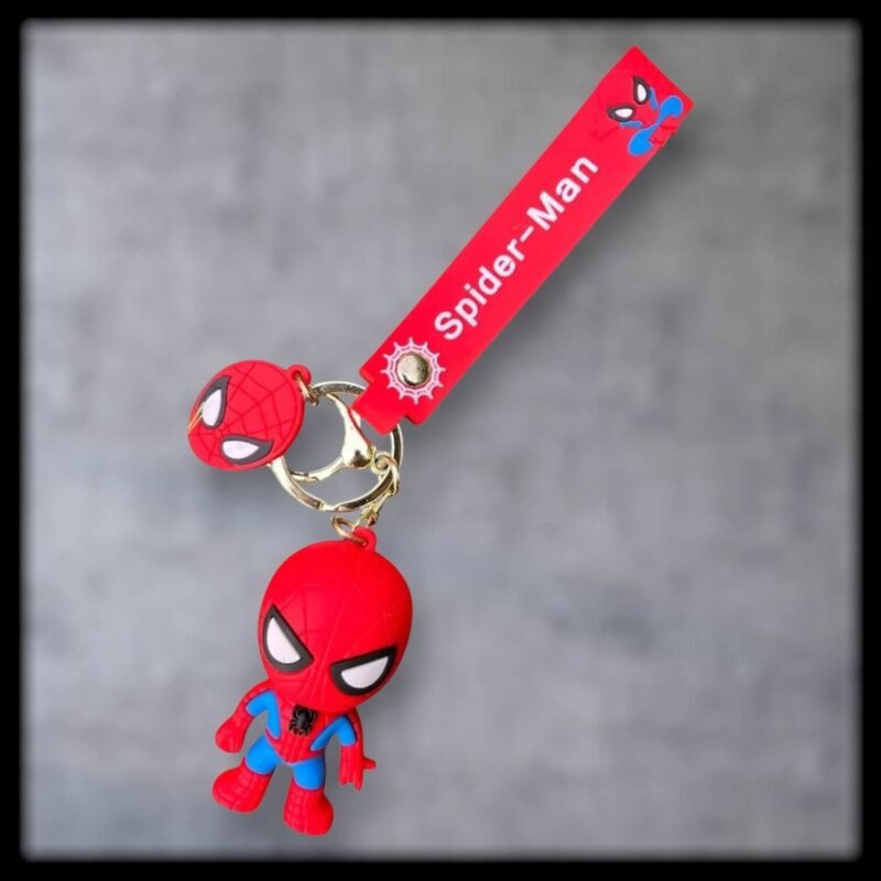 Spiderman Keychain|3D Rubber Keychain|Red Spiderman Keychain| Marvel Keychain| Superhero Keychain| Kids Keychain| Bag Charm| PVC Keychain| Cartoon Keychain| thewholesalestreet