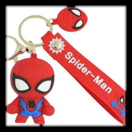 Spiderman Keychain|3D Rubber Keychain| Red Spiderman Keychain| Marvel Keychain| Superhero Keychain| Kids Keychain| Bag Charm| PVC Keychain| Cartoon Keychain| thewholesalestreet