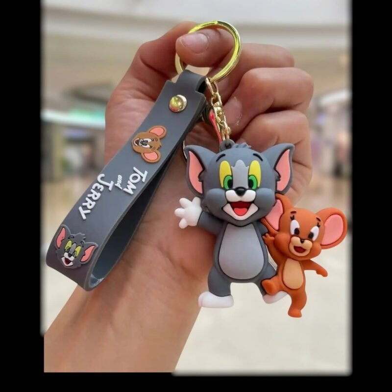 Tom & Jerry Keychain | 3D Rubber Keychain | Cartoon Keychain | Smiling Keychain | Kids Keychain | Bag Charm | Cute Keychain | PVC Keychain | Gift Item | Wholesale Keychain