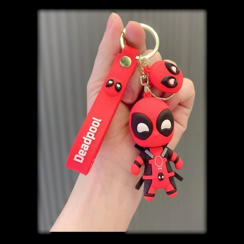 Deadpool Keychain | 3D Rubber Keychain | Marvel Accessories | Superhero Keychain | Anime Key Ring | Bag Charm | Cartoon Keychain | Fan Merchandise | PVC Keychain | Gift Item