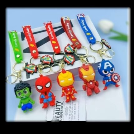 Avengers Keychain | 3D Rubber Keychain | Marvel Keychain | Superhero Keychain | Avengers Merchandise | Rubber Key Ring | Bag Charm | Cartoon Keychain | Gift Item | Fan Collection