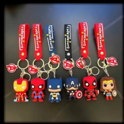 Avengers Keychain | 3D Rubber Keychain | Marvel Keychain | Superhero Keychain | Avengers Merchandise | Rubber Key Ring | Bag Charm | Cartoon Keychain | Gift Item | Fan Collection