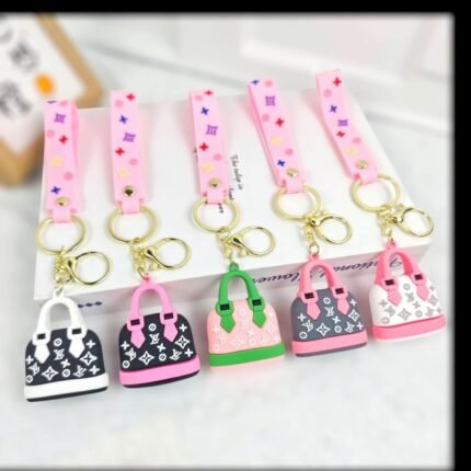 Handbag Keychain | 3D Rubber Keychain | Fashion Key Holder | Bag Charm | Cute Keychain | Rubber Key Ring | Stylish Keychain | Gift Keychain | Handbag Accessory | Wholesale Keychain