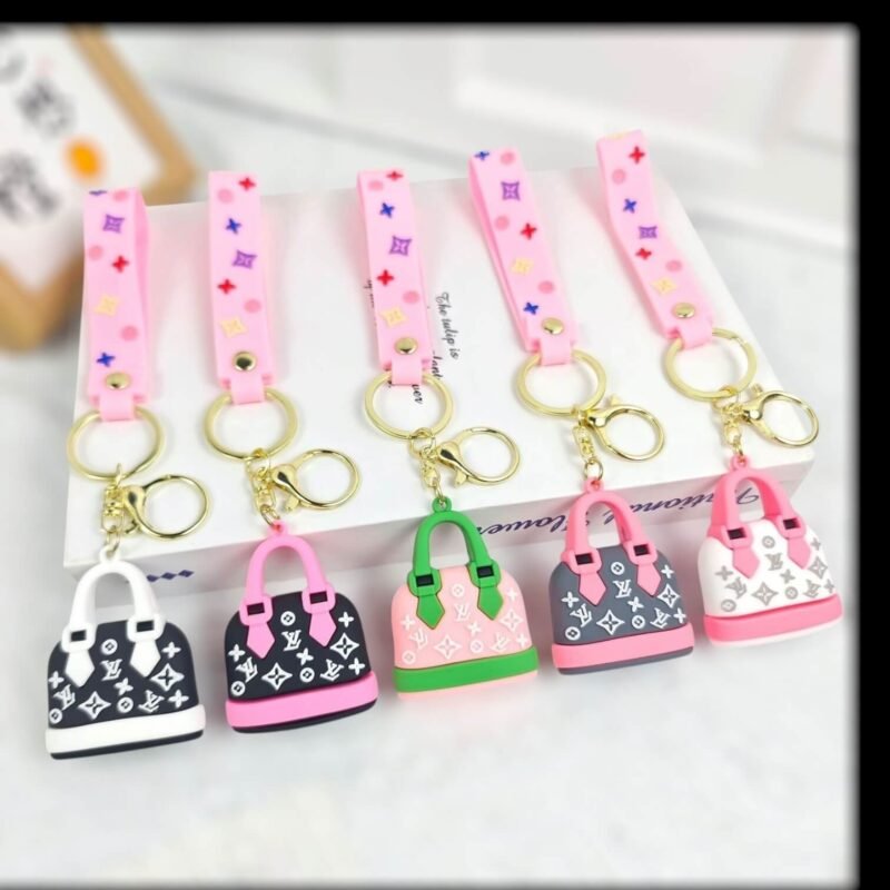 Handbag Keychain | 3D Rubber Keychain | Fashion Key Holder | Bag Charm | Cute Keychain | Rubber Key Ring | Stylish Keychain | Gift Keychain | Handbag Accessory | Wholesale Keychain