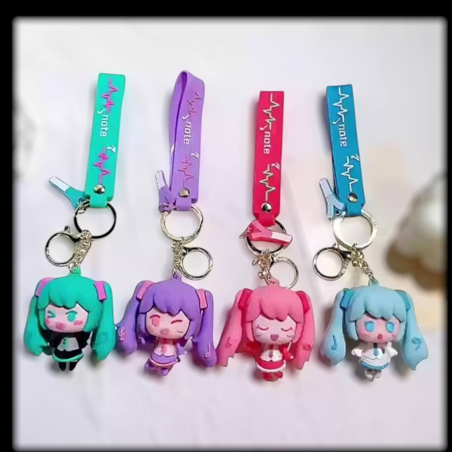 Hatsune Miku Keychain | Anime Rubber Keychain Hatsune Miku Keychain | Anime Rubber Keychain | 3D Anime Keychain | Vocaloid Merchandise | Cute Anime Keychain | Japanese Anime Gift | Rubber Key Holder | Anime Bag Charm | Collectible Keychain | thewholesalestreet