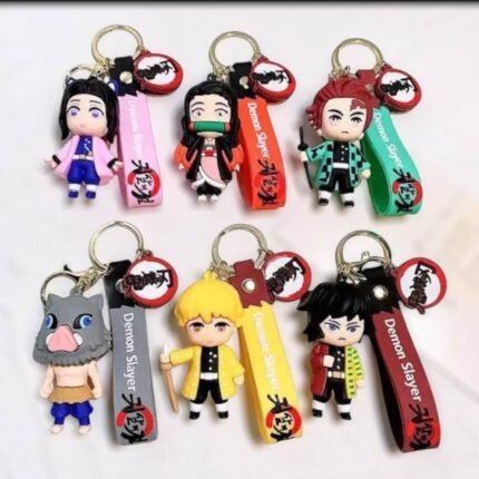 Demon Slayer Keychain | Anime Rubber Keychain | 3D Anime Keychain | Manga Character Keychain | Otaku Accessories | PVC Rubber Keychain | Cartoon Keychain | Keychain for Bags | Anime Gifts | Premium Keychain