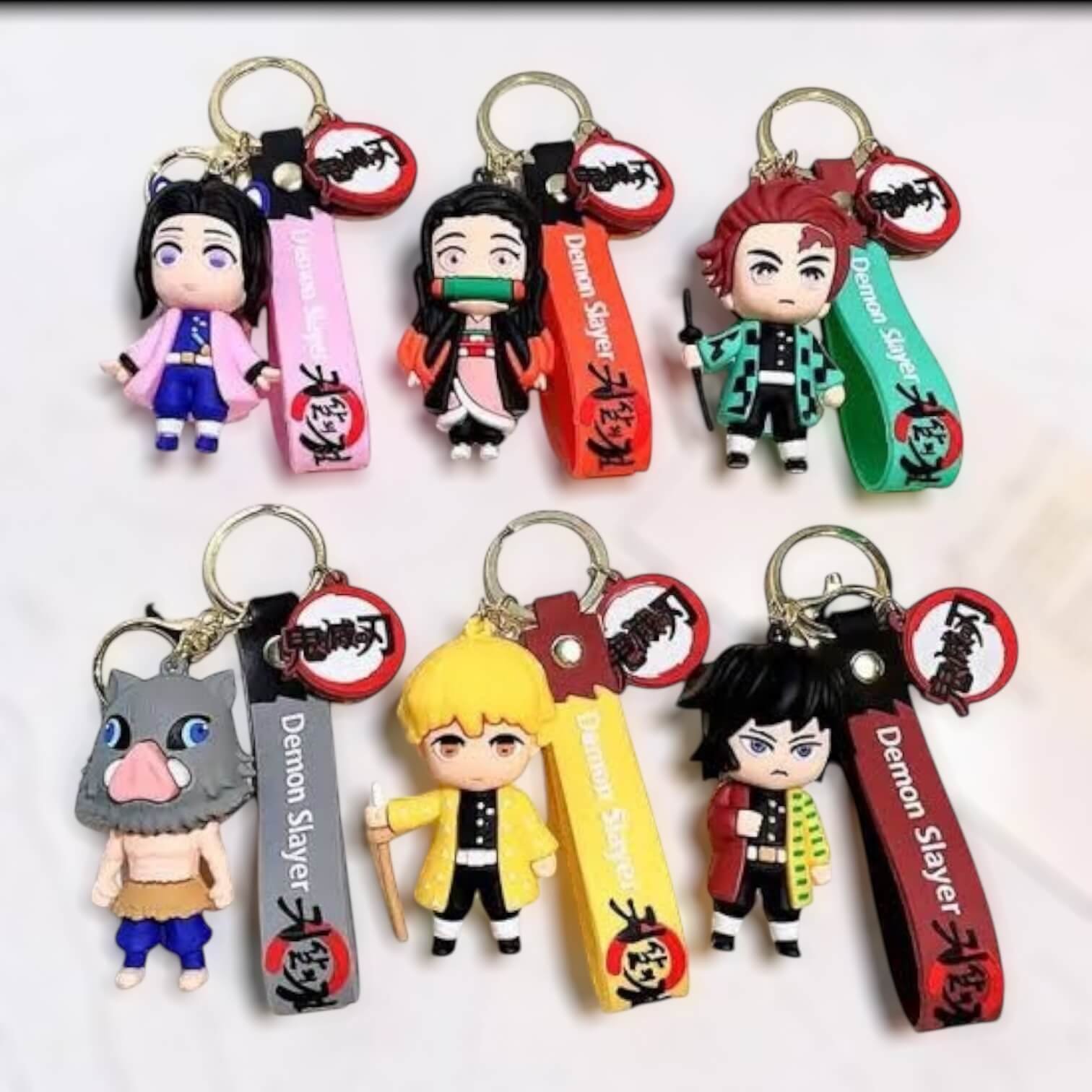 Demon Slayer Keychain | Anime Rubber Keychain | 3D Anime Keychain | Manga Character Keychain | Otaku Accessories | PVC Rubber Keychain | Cartoon Keychain | Keychain for Bags | Anime Gifts | Premium Keychain